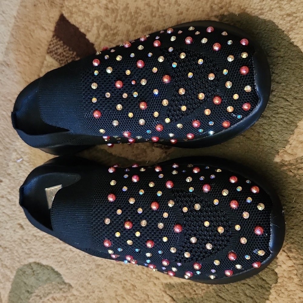 NIB! CUSTOM SUNBURST MULES PEARLS/ DIAMONDS